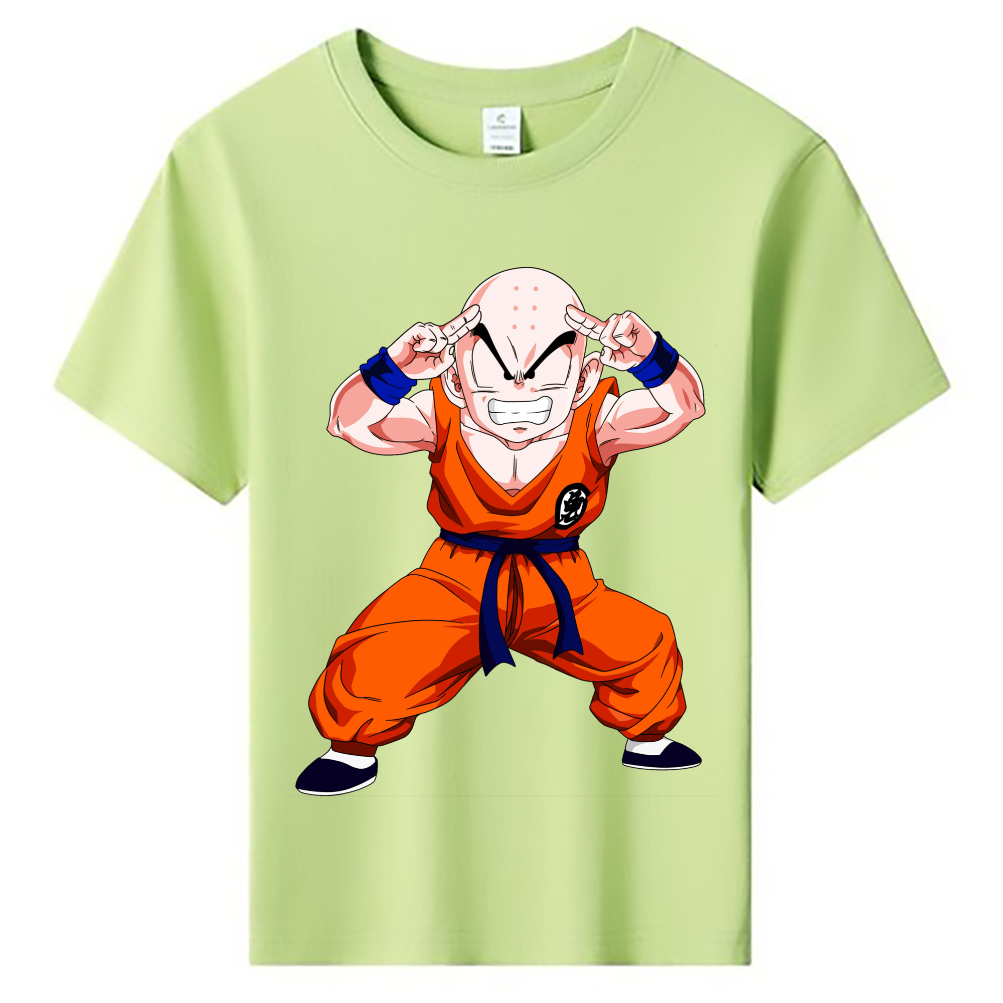 （画像用） ドラゴンボール クリリン DRAGON BALL krillin 綿100％キッズTシャツ（フロントプリント）